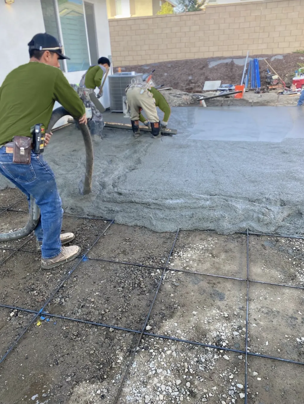 Back yard build in Perris, step 3: The pour